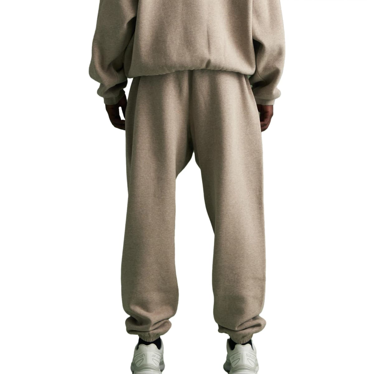 Fear of God Essentials FW23 Cloud Collection Sweatpant Solid Color Elastic Drawstring Loose Cuffed Casual Pants Men's Core Heather 5