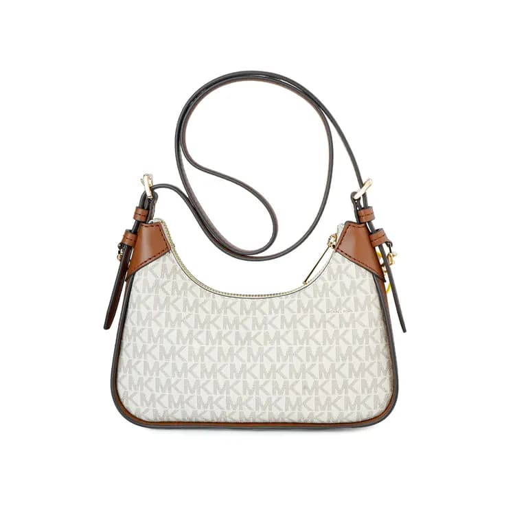 MICHAEL KORS Wilma Çanta Vanilla/Qəhvəyi Qadın 4