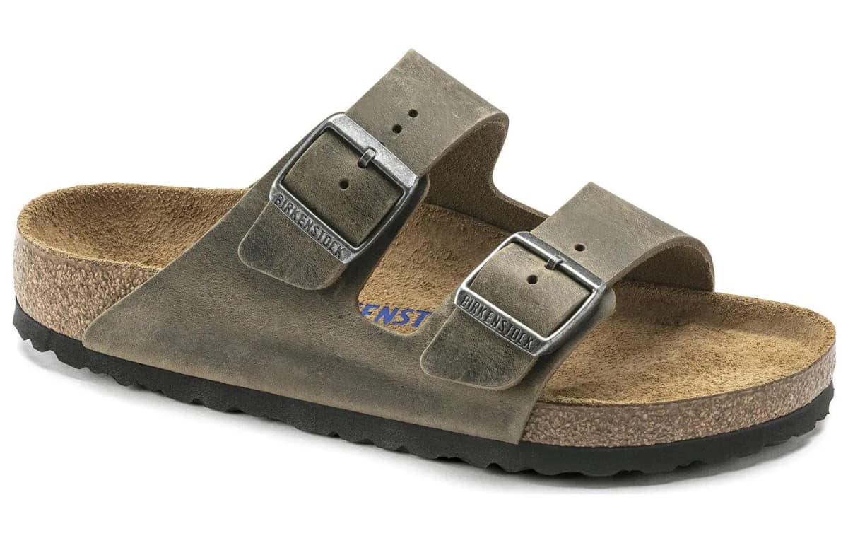 Birkenstock Arizona Soft Footbed Oiled Leather 'Faded Khaki' 5