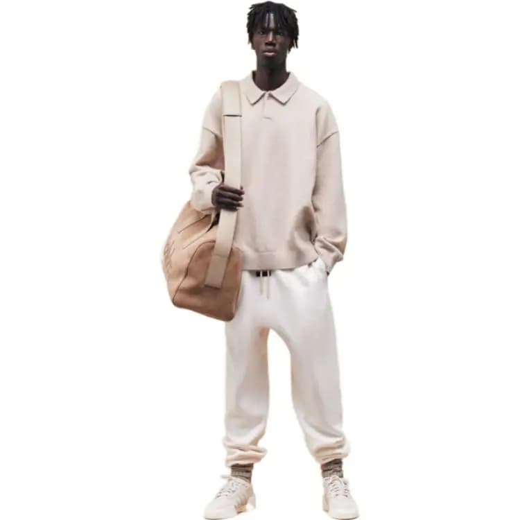 Fear of God Essentials FW23 Cloud Series Polo Köynək Kişi Silver Cloud 3