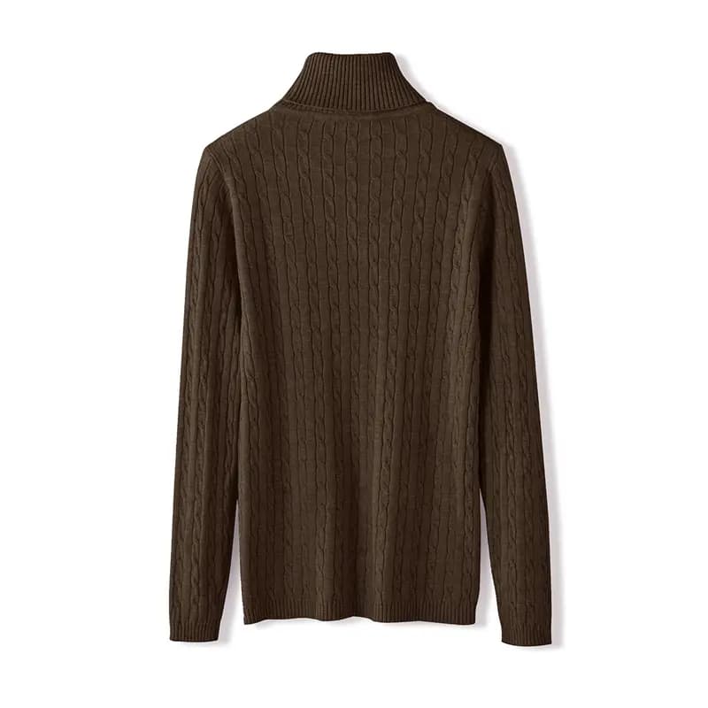 Shechi High Neck Slim Base Layer Simple Pullover Knit Sweater Women's