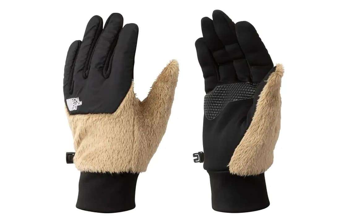 THE NORTH FACE Polyester Polyurethane Wool Gloves Unisex Yellow