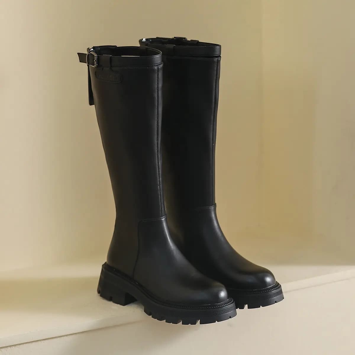 Mulinsen Knee-high Boots 4.5cm Women's 7