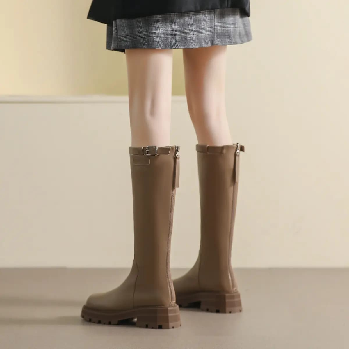 Mulinsen Knee-high Boots 4.5cm Women's 12