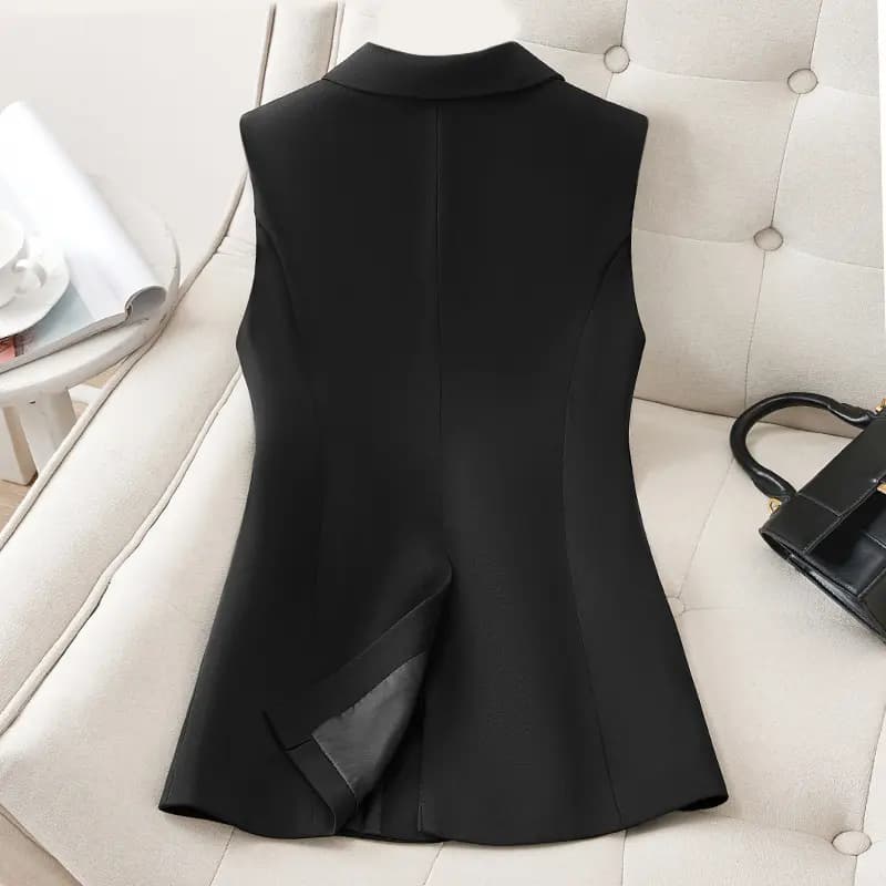 Shechi Commuter Slimming Workplace Sleeveless OL Style Vest Suit Vest Women's Black 4