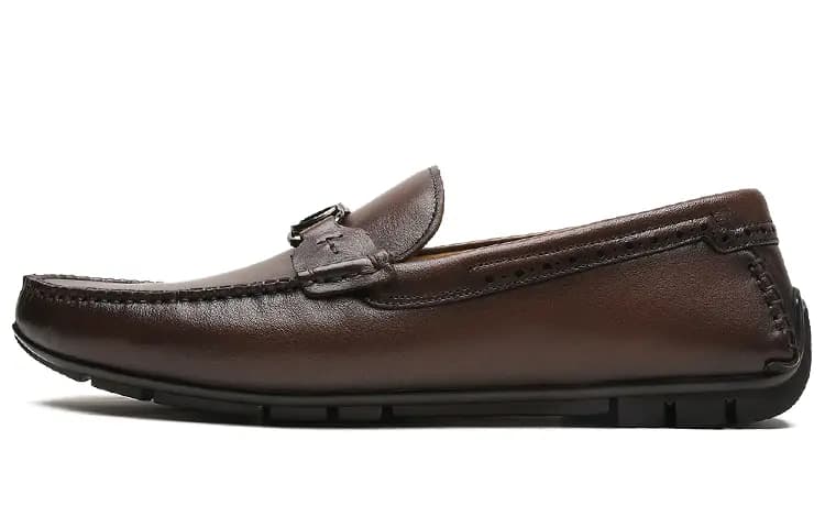 S. T.DUPONT Dəri Kişi Loafer Ayaqqabısı Qəhvəyi