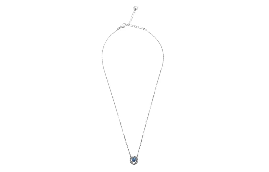 Swarovski Una Boyunbağı Mavi Rodium örtüklü 4