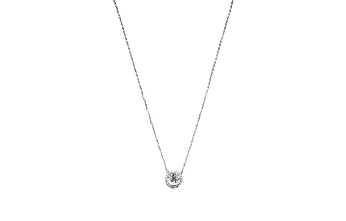 Swarovski Una Boyunbağı Mavi Rodium örtüklü 3