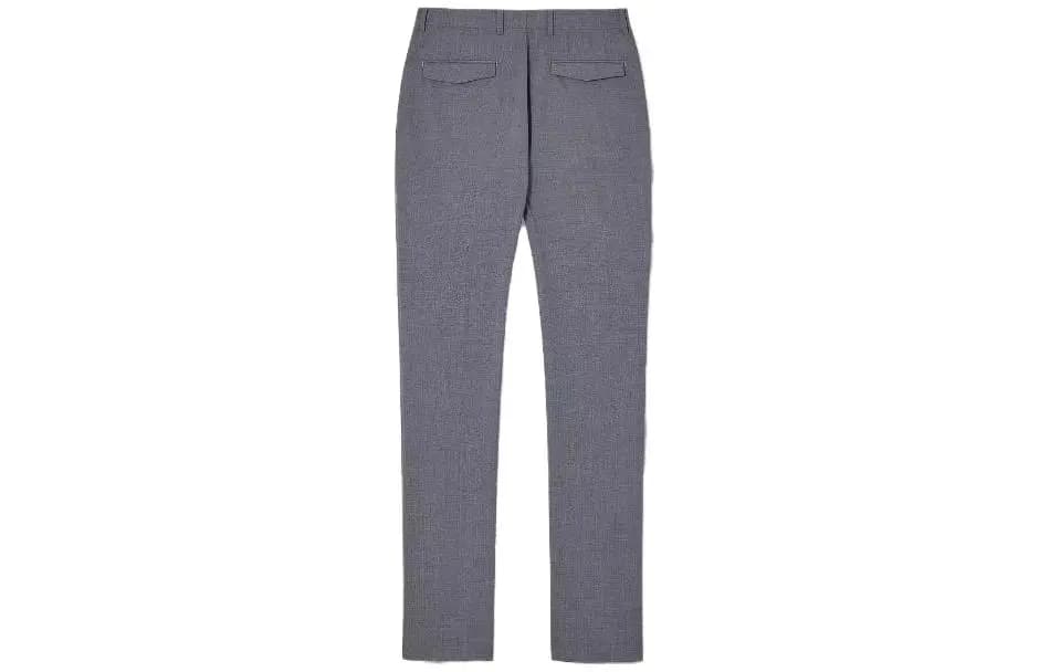 KARL LAGERFELD Workplace Commute Business Solid Color Mid-Rise Straight Leg Suit Pants Men's Gray 2