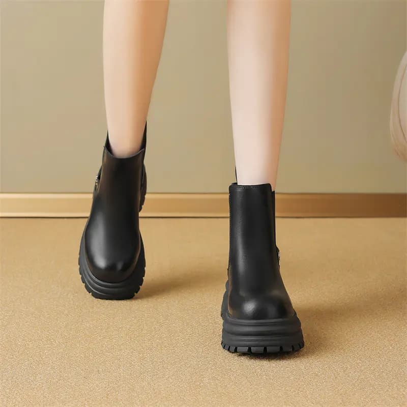 JOSINY Crew Chelsea Boots 7cm Women's 4
