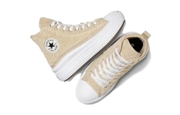 Converse Chuck Taylor All Star Move Platform High GS 'Sherpa - Beach Stone' 4