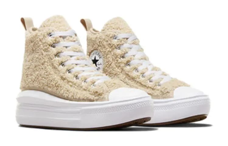 Converse Chuck Taylor All Star Move Platform High GS 'Sherpa - Beach Stone' 3