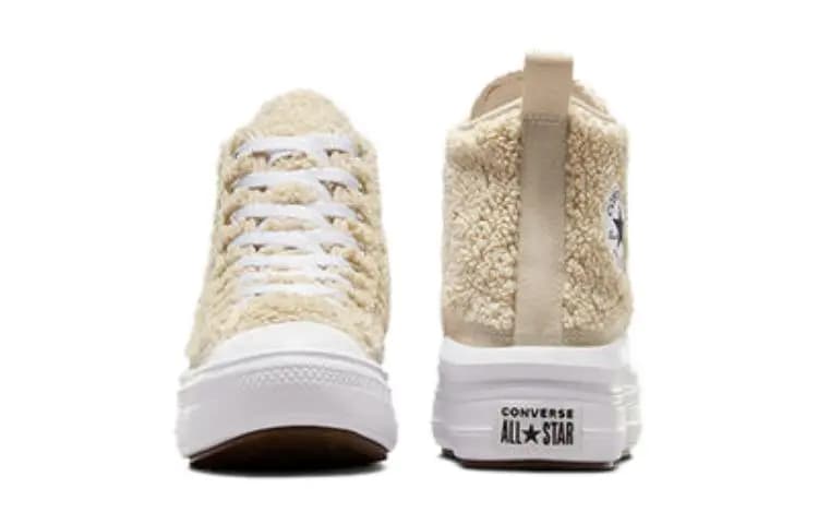 Converse Chuck Taylor All Star Move Platform High GS 'Sherpa - Beach Stone' 5