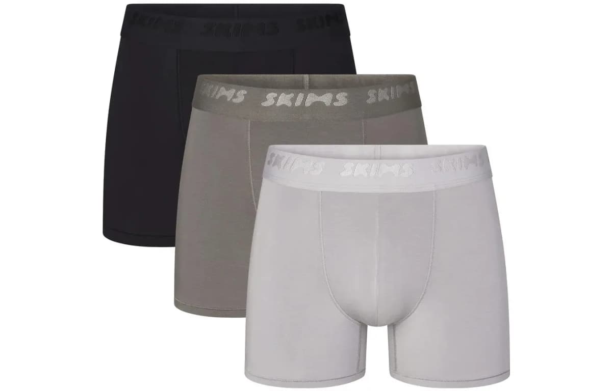 SKIMS FW23 STRETCH Series Boxer Briefs Kişi 3-lü Dəst Bürünc