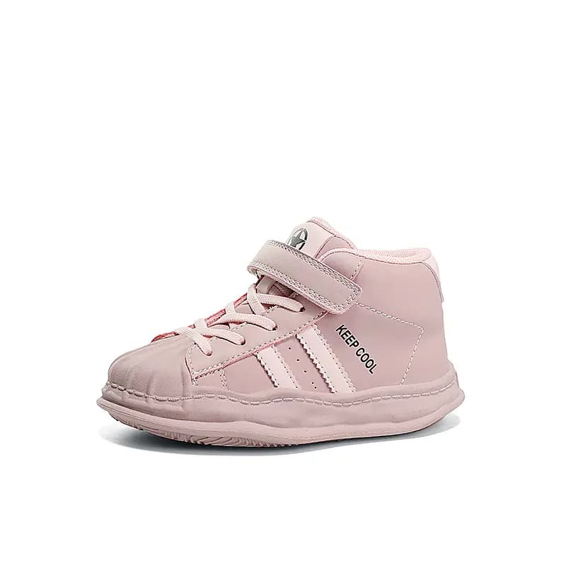 Kids' Jeep Shell Toe Casual Versatile Soft Sole Anti-Slip Cushioned High-Top Kids' Skate Shoes Sakura Pink 2