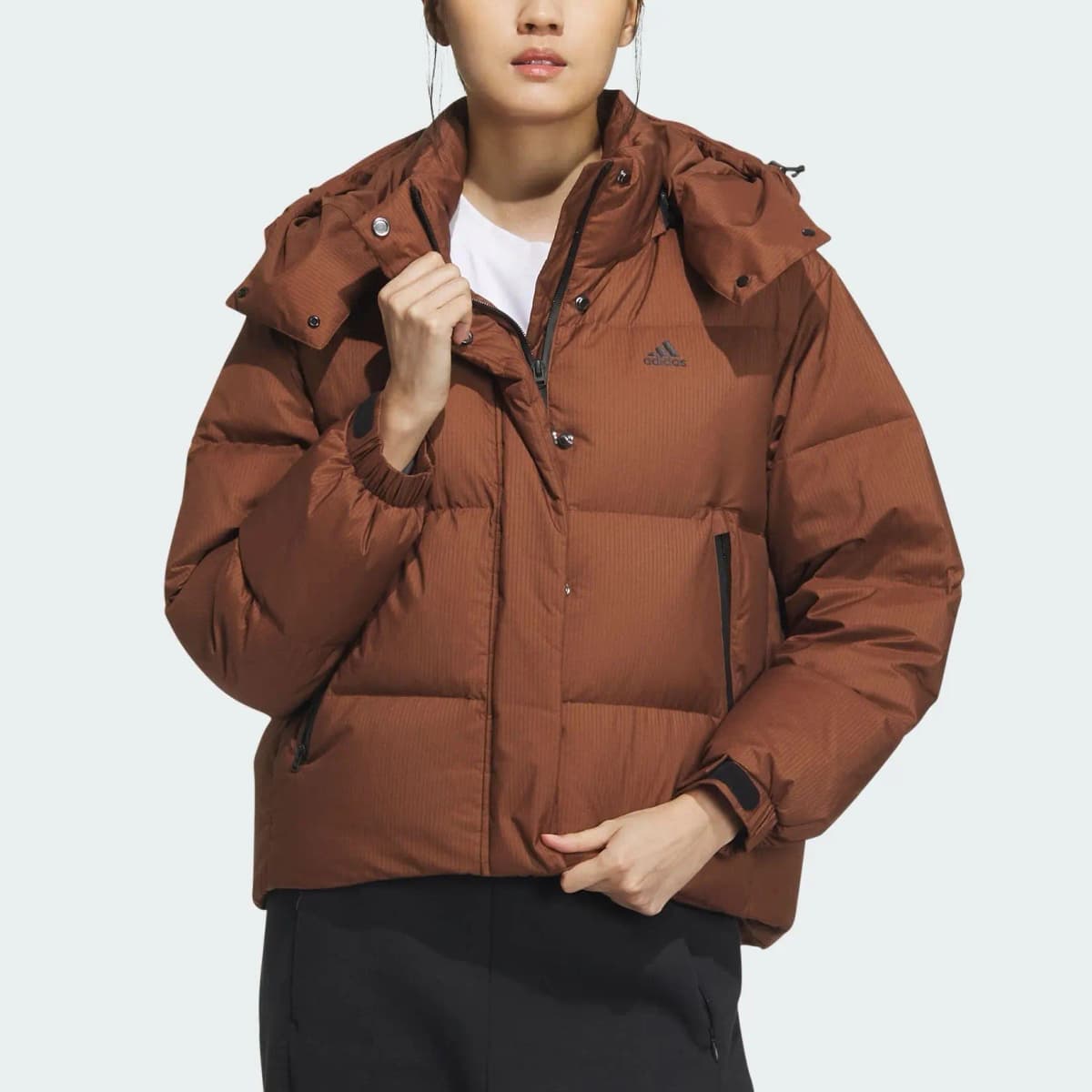 Adidas Qadın Pambıqlı Jaket Qəhvəyi 2
