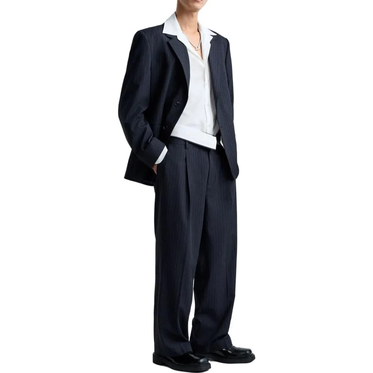 ZARA Suit Trouser Men's Deep Sea Blue 5