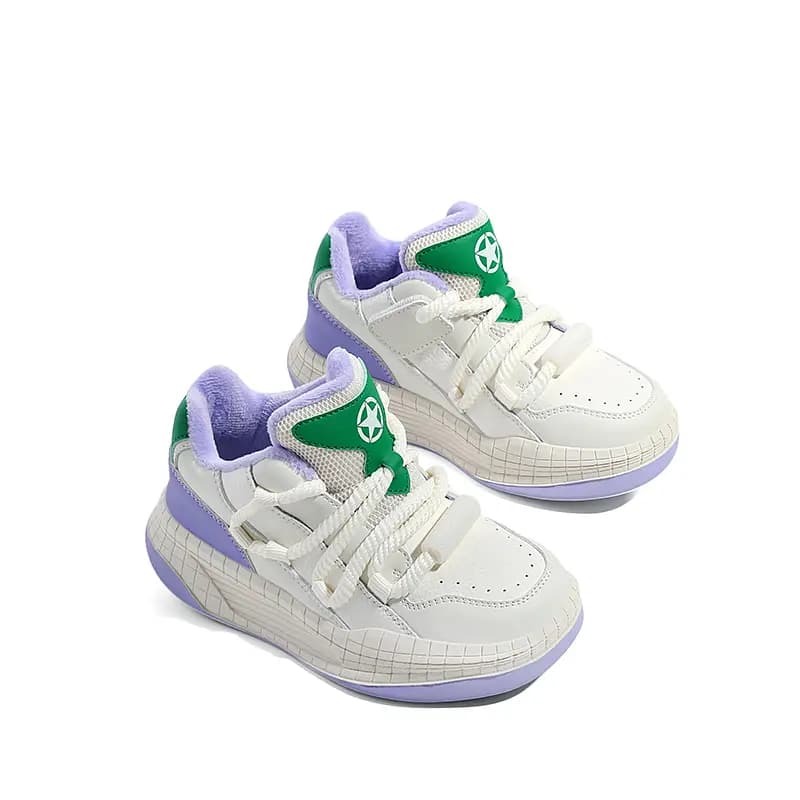 Jeep Low Top Kids' Skateboarding Shoes Beige Purple Kids' 6