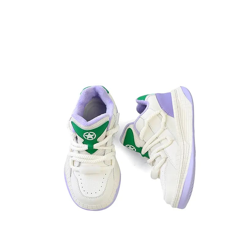 Jeep Low Top Kids' Skateboarding Shoes Beige Purple Kids' 7