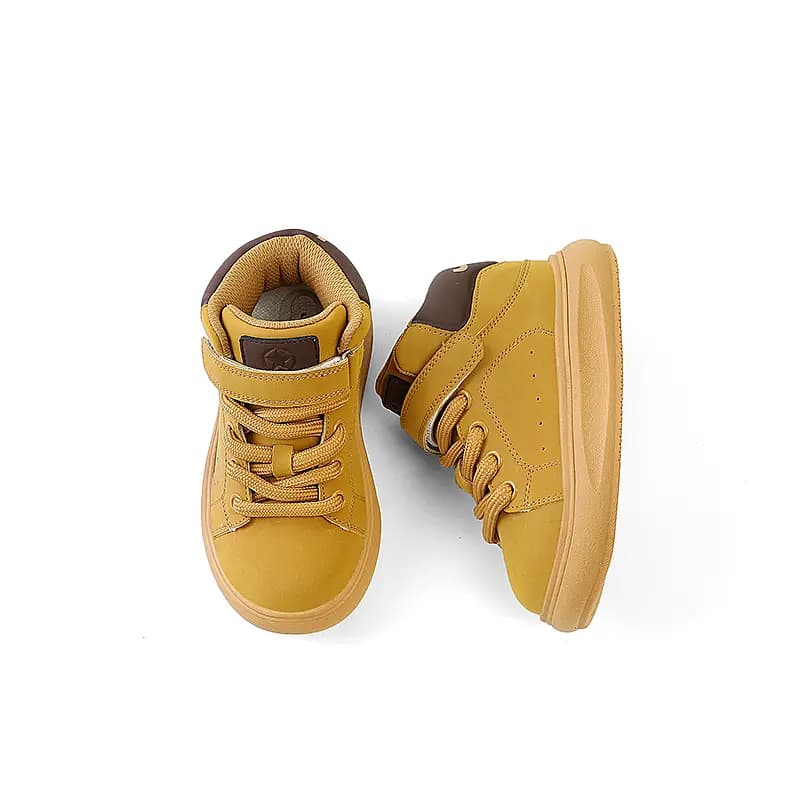 Jeep Anti-Slip Wear-Resistant High-Top Skateboard Shoes Gingerbread Brown Kids' 7