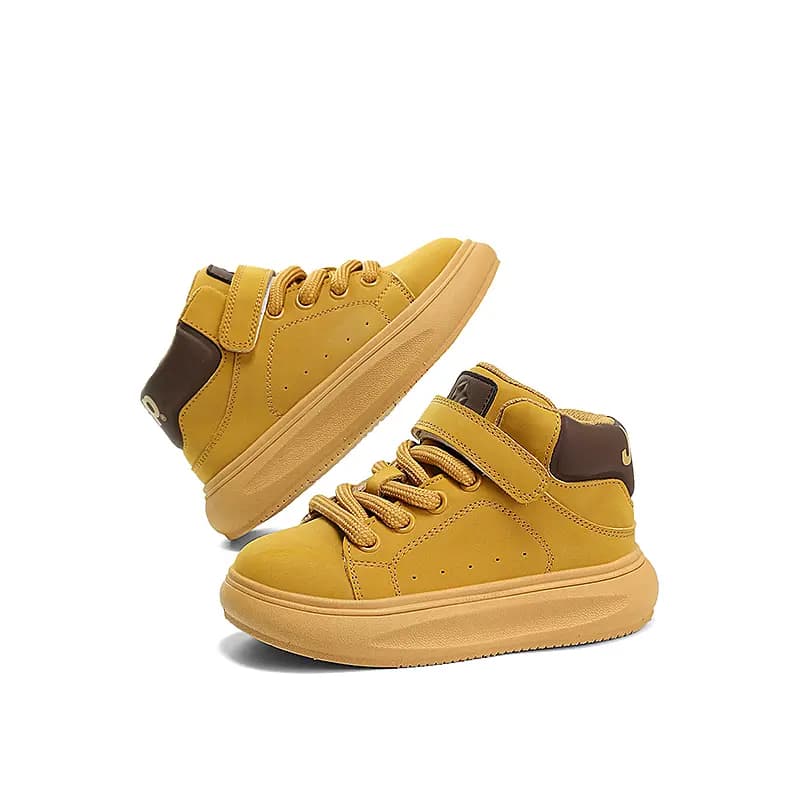 Jeep Anti-Slip Wear-Resistant High-Top Skateboard Shoes Gingerbread Brown Kids' 4