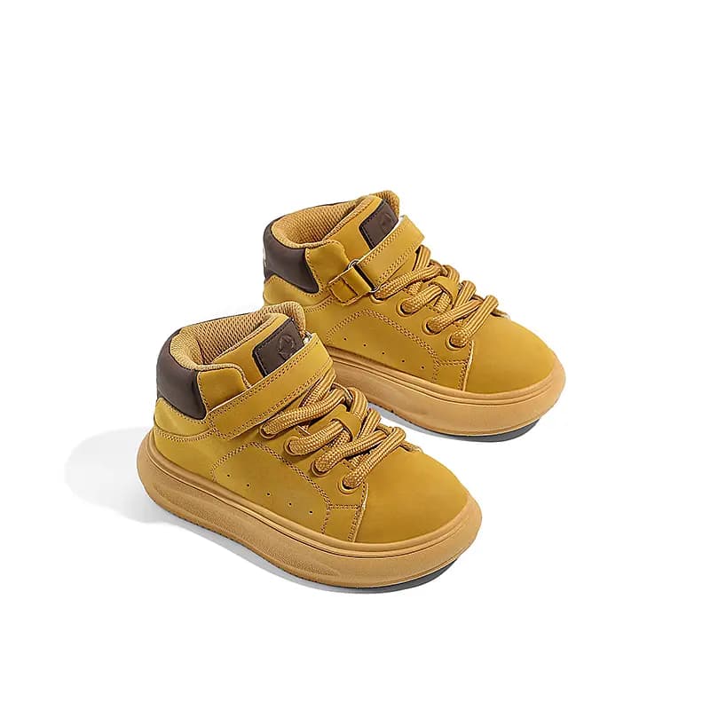 Jeep Anti-Slip Wear-Resistant High-Top Skateboard Shoes Gingerbread Brown Kids' 6
