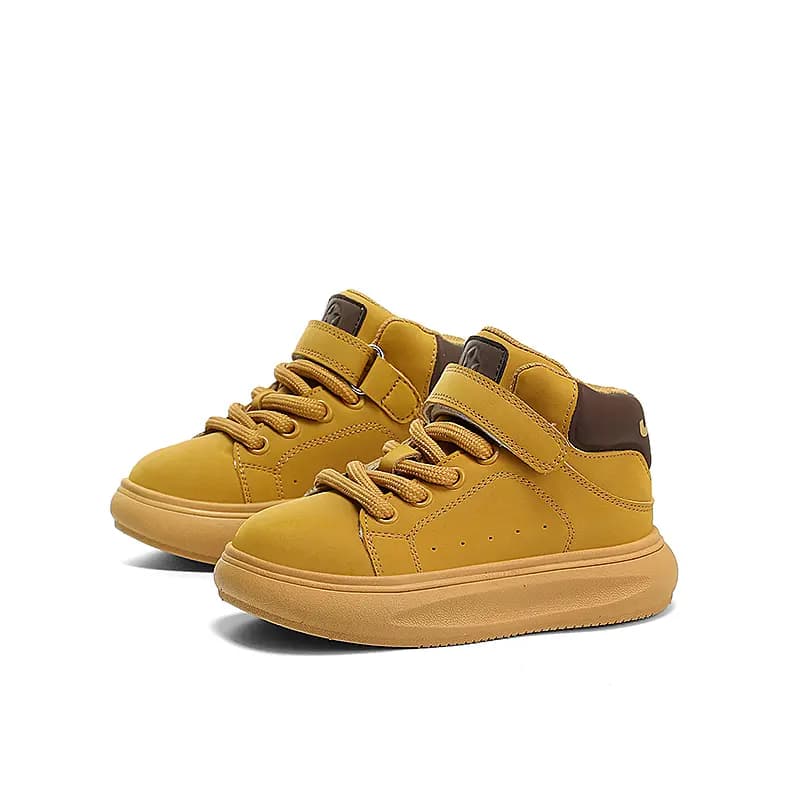 Jeep Anti-Slip Wear-Resistant High-Top Skateboard Shoes Gingerbread Brown Kids' 5