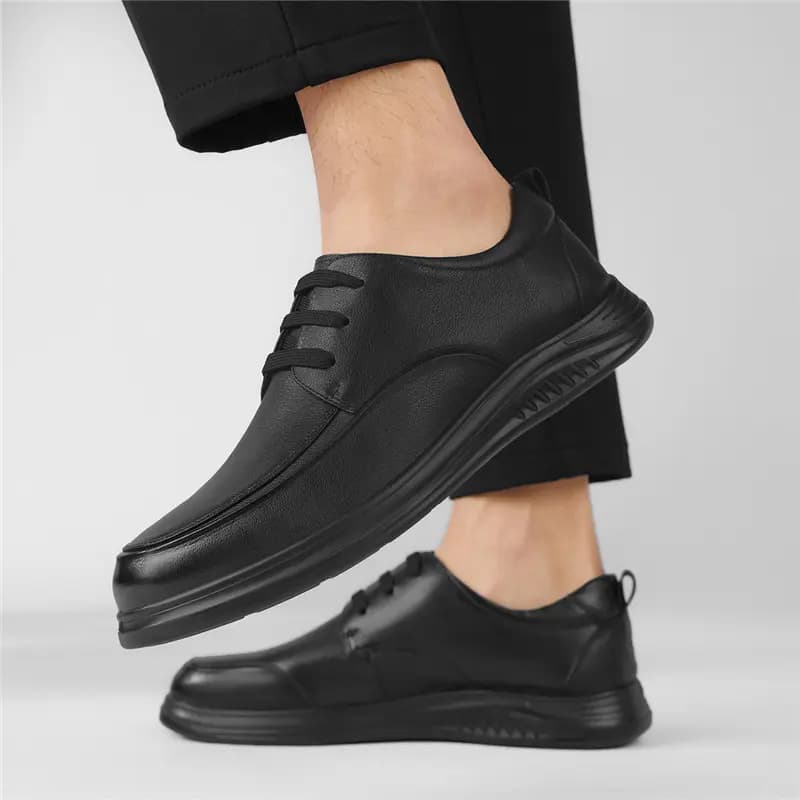 AOKANG Dress Shoes Men Low Top Black 7