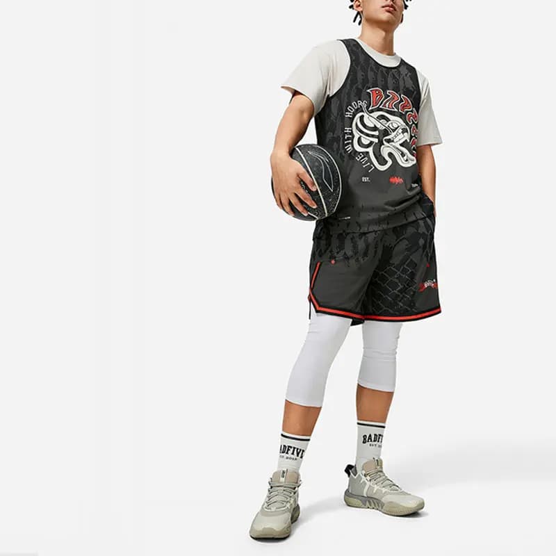 LINING Badfive Kişi Basketbol Şortu Qara 5