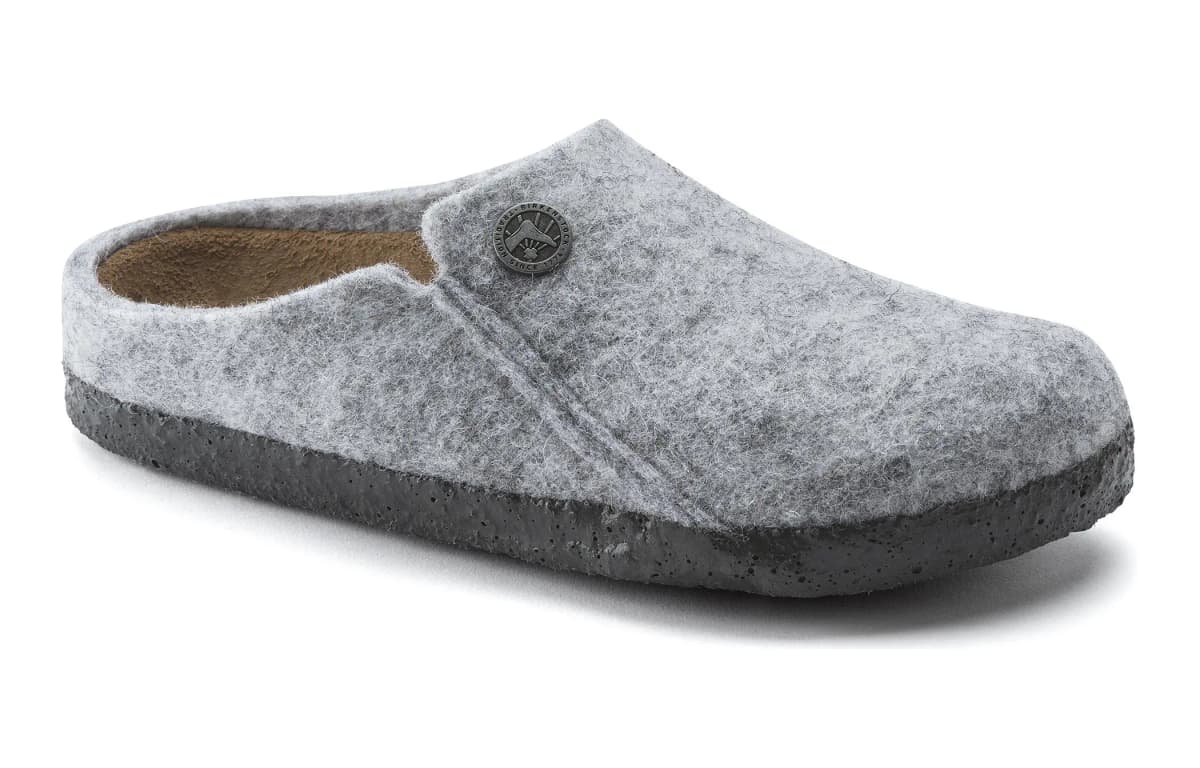 Birkenstock Kids Sheepskin Fur Lined Soft Comfortable Round Toe Slippers Light Gray 2