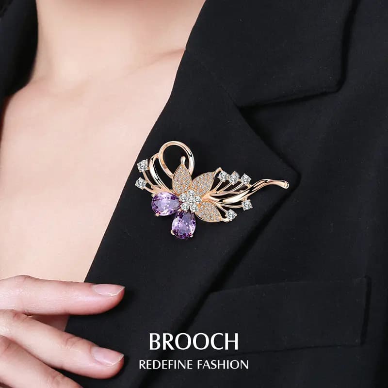 QLADY Retro Iris Flower Broş 6