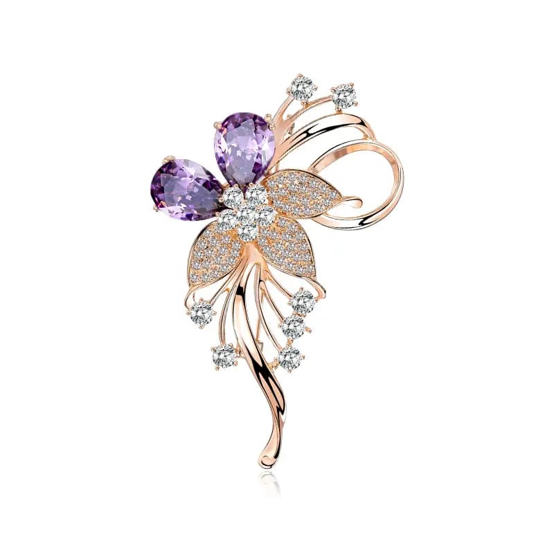 QLADY Retro Iris Flower Broş