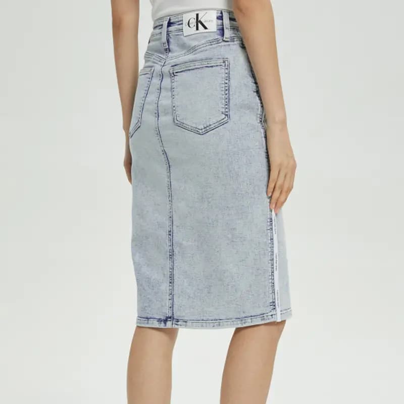 CK/Calvin Klein Qadın Cins Ətəyi Açıq Mavi 4