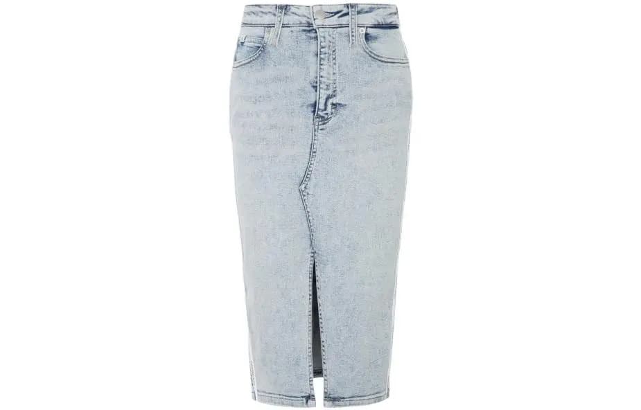 CK/Calvin Klein Qadın Cins Ətəyi Açıq Mavi