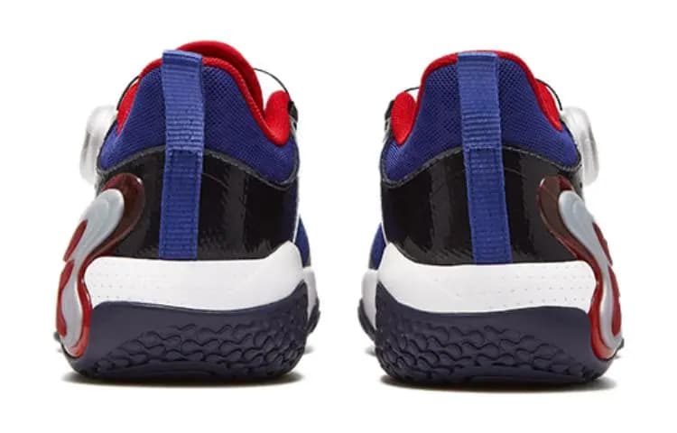 FILA KIDS Slip-Resistant Breathable Mid-Top Children's Basketball Shoes Red White Blue Teenagers 3