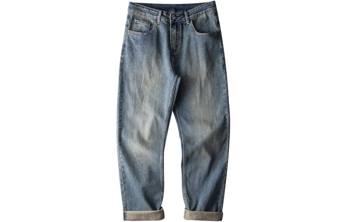 FAIRWHALE New Year Daily Casual Simple Jeans Unisex Denim Blue Comes With Gift Box