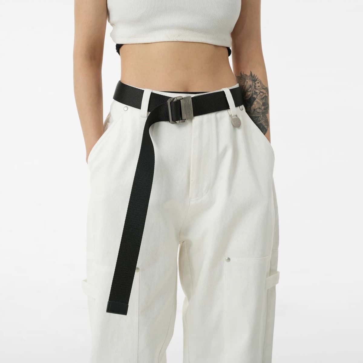 BJHG Consequences Be Damned, Trendy Casual Smooth Buckle Woven Belt Pants Belt Sports Belts Unisex Width 3.8cm 4