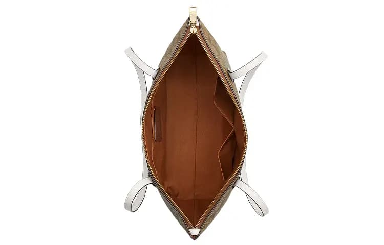 COACH Zip Top Tote Çanta Qadın Xaki 3