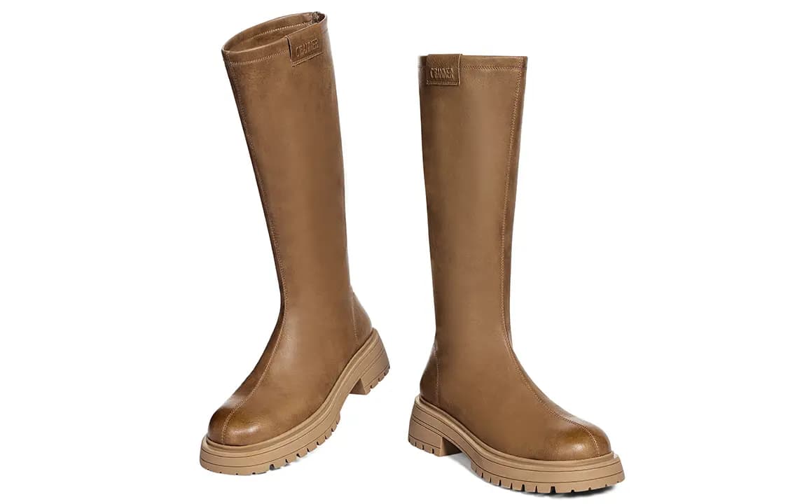 C°BANNER Leather Lined Height-Increasing Slimming High Boots Women's Brown 5