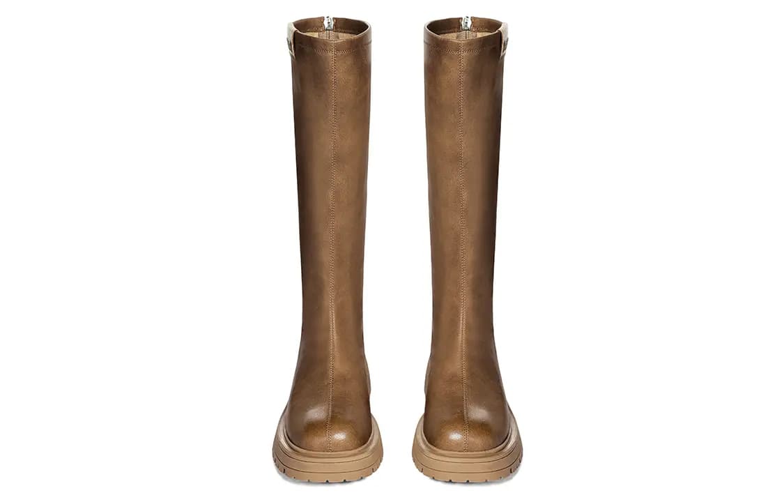 C°BANNER Leather Lined Height-Increasing Slimming High Boots Women's Brown 4