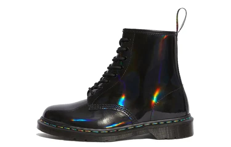 Dr.Martens 1460 Rainbow Lace Up Qadın Çəkməsi Qara