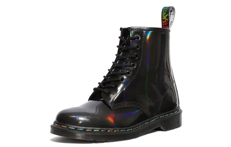 Dr.Martens 1460 Rainbow Lace Up Qadın Çəkməsi Qara 2