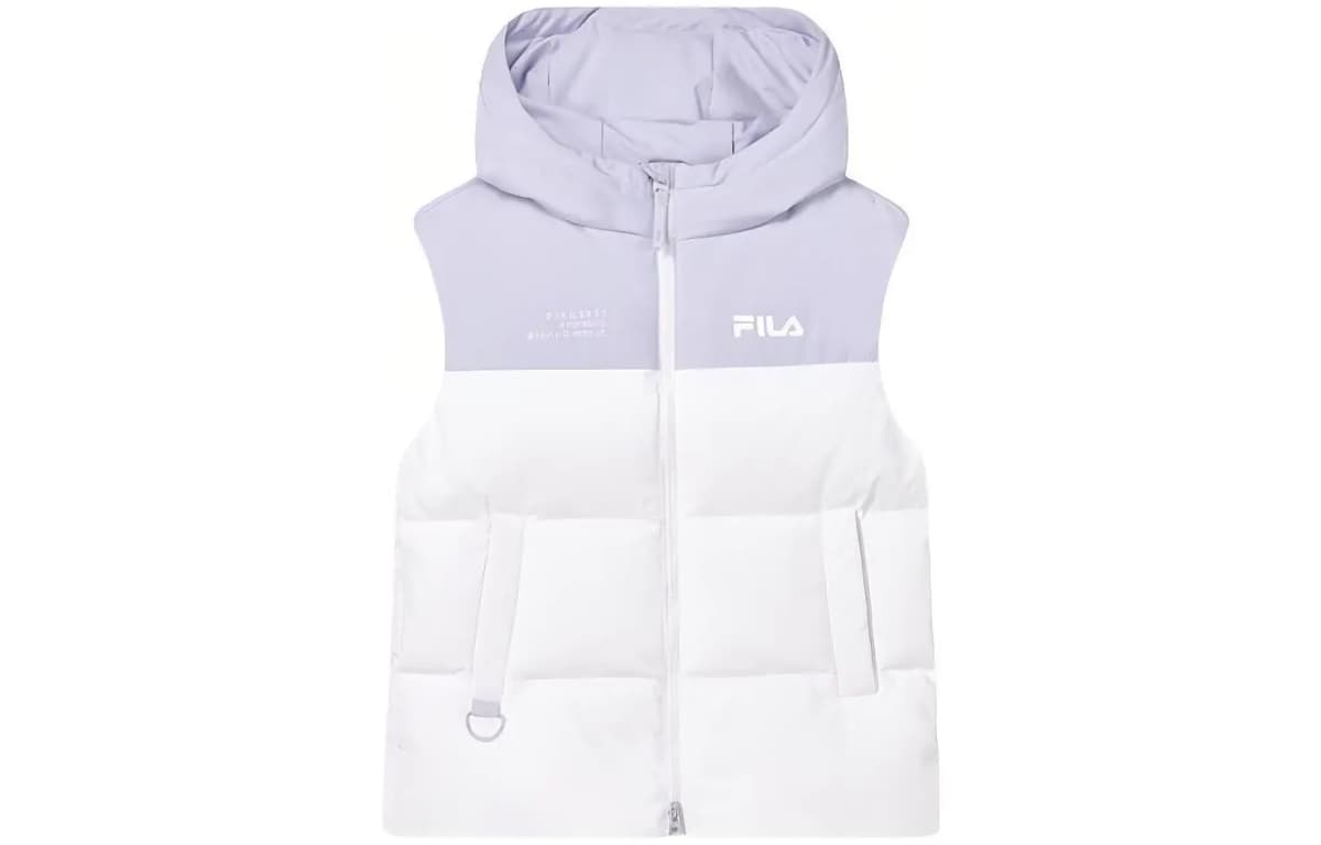 FILA Kapüşonlu Jilet Qadın Ağ