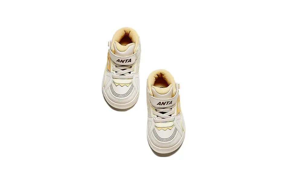 Antakids Cushioning Wear-Resistant Mid-Top Toddler Shoes Beige Yellow Infant And Toddler 3