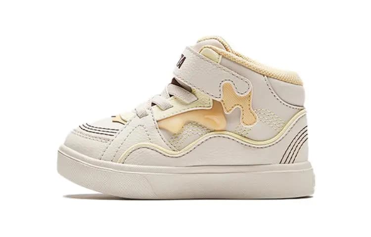 Antakids Cushioning Wear-Resistant Mid-Top Toddler Shoes Beige Yellow Infant And Toddler