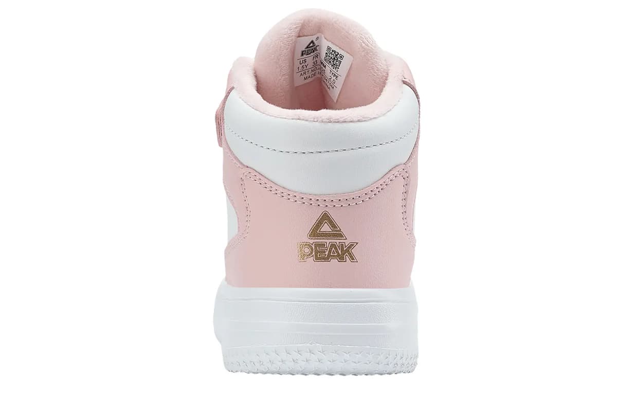 PEAK High Top Uşaq Skeyt Ayaqqabısı Açıq Çəhrayı/Ağ 4