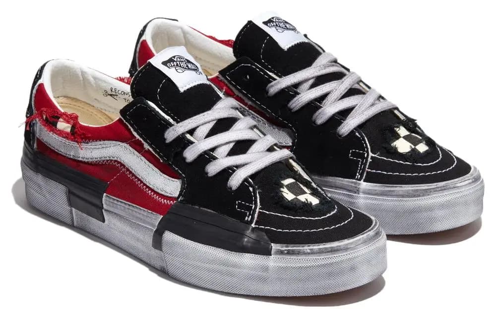 Vans Sk8 Low Reconstruct Qara/Qırmızı 2