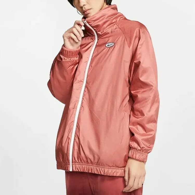 Nike Women'ss Reversible Swoosh Jacket Light Redwood/White 6