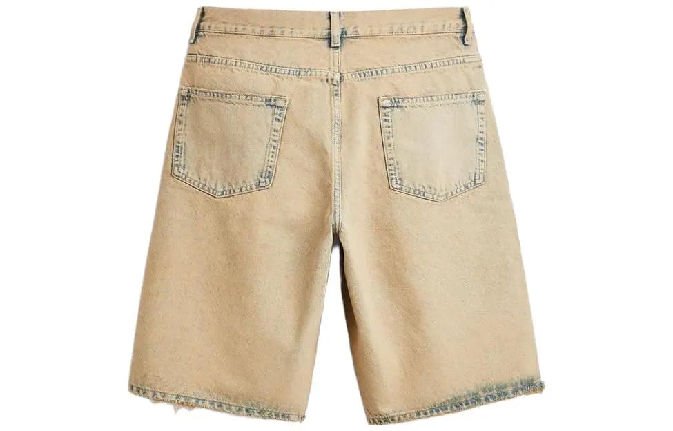 ZARA Kişi Denim Şort Qızılı 2