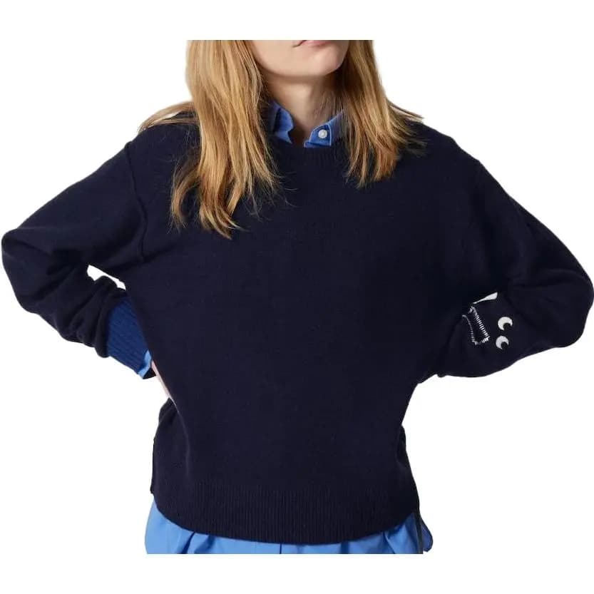 UNIQLO x Anya Hindmarch Qadın Sviteri Göy 2